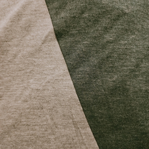 Bebonnie Diagonal Colorblock Green Gray Sweater Women's Large Pocket Casual EUC - Picture 3 of 7